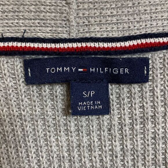 TOMMY HILFIGER Long Gray Rib Knit Sweater - Picture 4 of 11